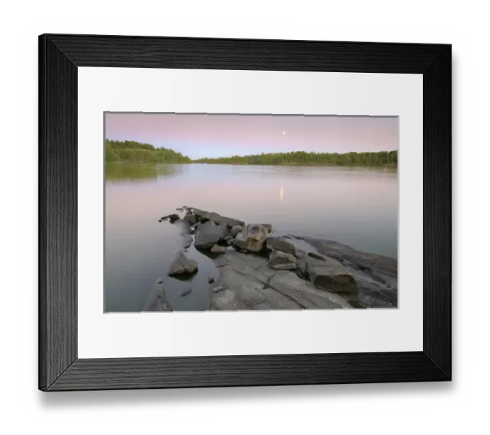 Framed Print : Moonrise from Pine Point campsite, Lake Kabetogama, Voyageurs National Park, Minnesota Framed Print : Moonrise from Pine Point campsite, Lake Kabetogama, Voyageurs National Park, Minnesota