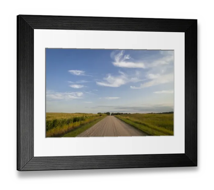 Framed Print : Cornfield on left, Schaefer prairie on right, Glencoe, MN Framed Print : Cornfield on left, Schaefer prairie on right, Glencoe, MN