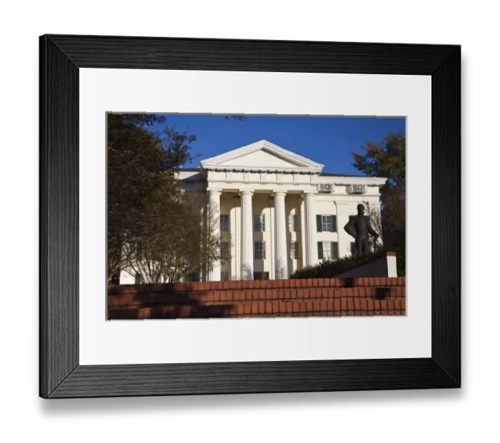 Framed Print : USA, Mississippi, Jackson. City Hall and statue of Andrew Jackson, seventh President