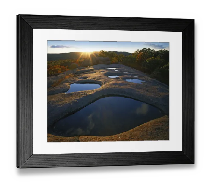 Framed Print : USA, Missouri, Elephant Rocks State Park, Potholes in granite