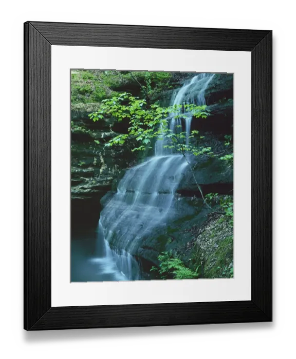 Framed Print : USA, Missouri, Ste Genevieve County, Falls on Establishment Creek Framed Print : USA, Missouri, Ste Genevieve County, Falls on Establishment Creek