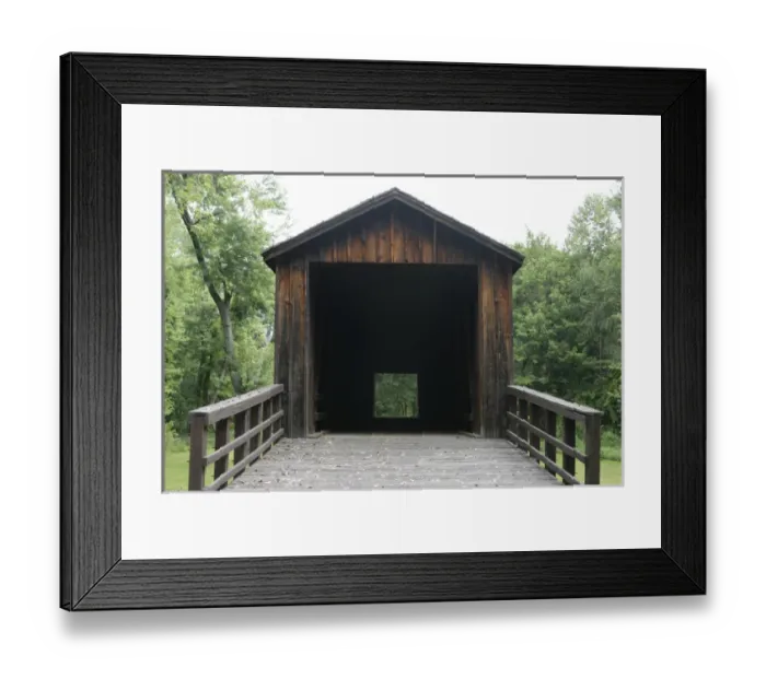 Framed Print : Locust Creek Covered Bridge State Historical Site - built in 1868 in Linn County Framed Print : Locust Creek Covered Bridge State Historical Site - built in 1868 in Linn County