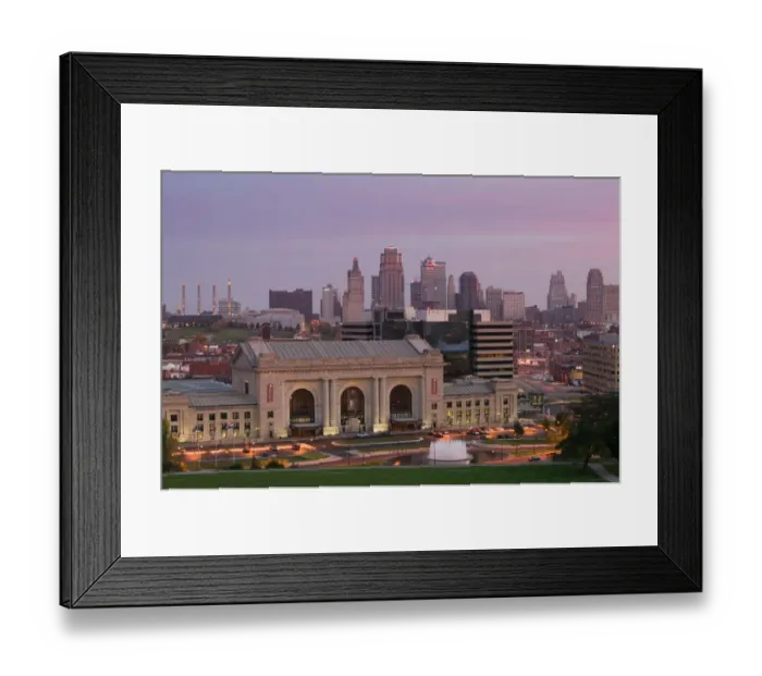 Framed Print : USA, Missouri, Kansas City, Union Station (b. 1914) & Kansas City Skyline at Dawn Framed Print : USA, Missouri, Kansas City, Union Station (b. 1914) & Kansas City Skyline at Dawn