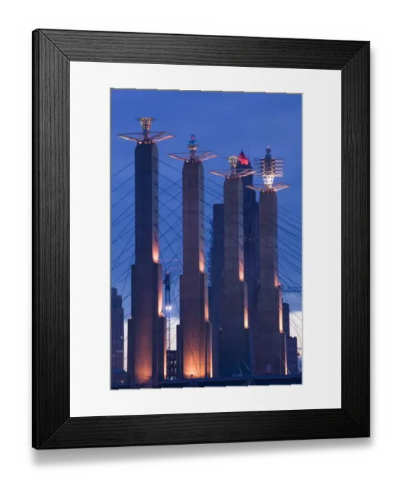 Framed Print : USA, Missouri, Kansas City, Towers of the Kansas City Convention Center before dawn Framed Print : USA, Missouri, Kansas City, Towers of the Kansas City Convention Center before dawn