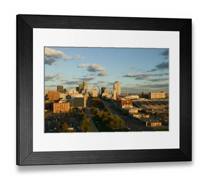 Framed Print : USA, Missouri, St. Louis: Downtown & Gateway Arch at Sunset Framed Print : USA, Missouri, St. Louis: Downtown & Gateway Arch at Sunset