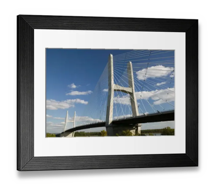 Framed Print : USA, Missouri, Cape Girardeau: The Bill Emerson Memorial Bridge across the Mississippi Framed Print : USA, Missouri, Cape Girardeau: The Bill Emerson Memorial Bridge across the Mississippi