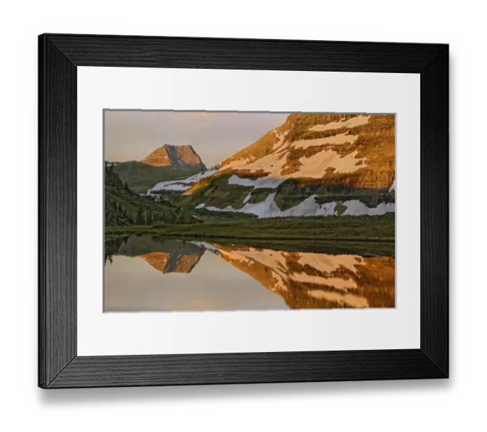 Framed Print : Sunrise from Logan Pass, Glacier National Park, Montana
