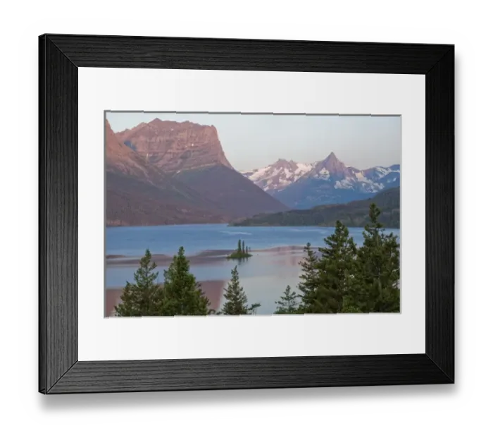 Framed Print : USA, Montana, Glacier National Park. Sunrise on Wild Goose Island. Credit as: Cathy Framed Print : USA, Montana, Glacier National Park. Sunrise on Wild Goose Island. Credit as: Cathy