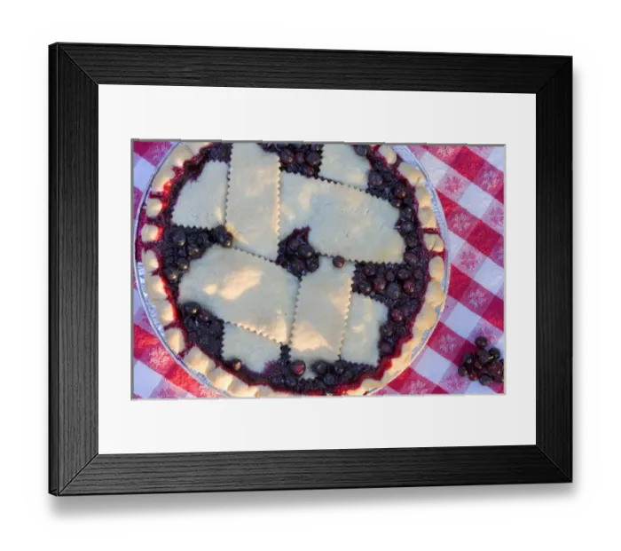 Framed Print : Fresh Baked Huckleberry Pie in Montana Framed Print : Fresh Baked Huckleberry Pie in Montana