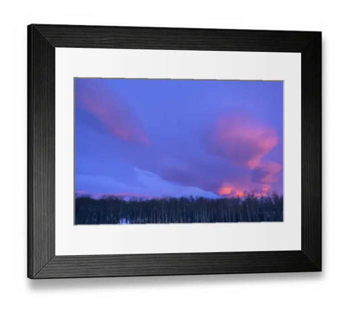 Framed Print : Lenticular Clouds above aspen grove near Baab Montana Framed Print : Lenticular Clouds above aspen grove near Baab Montana