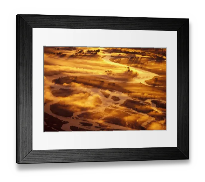 Framed Print : Aerial of the Headwaters of the Missouri River State Park near Three Forks Montana