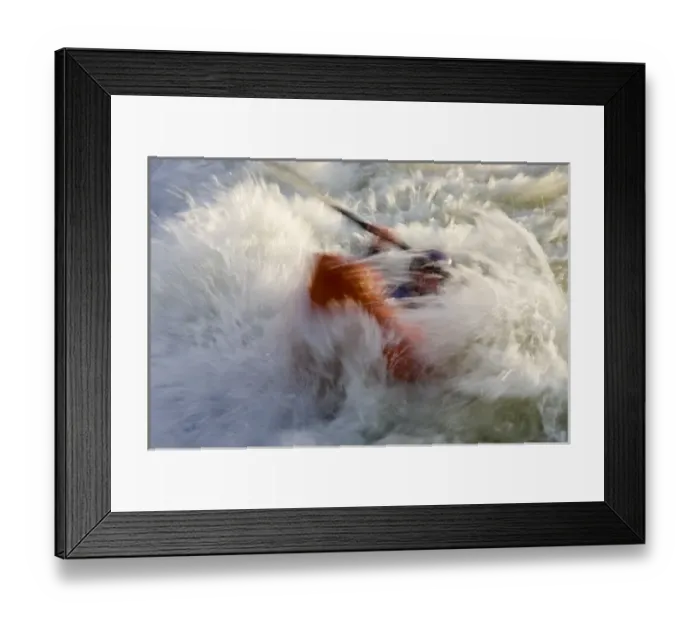 Framed Print : Kayakers in playboat kayaks in Brennans Wave surf in the Clark Fork River in Framed Print : Kayakers in playboat kayaks in Brennans Wave surf in the Clark Fork River in