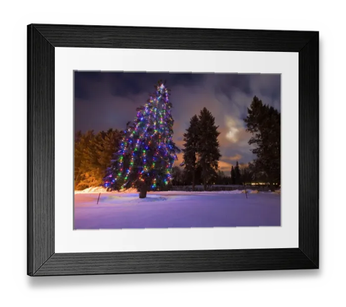 Framed Print : Amazing dusk light and Christmas lights at the Whitefish Lake Golf course in Whitefish Framed Print : Amazing dusk light and Christmas lights at the Whitefish Lake Golf course in Whitefish