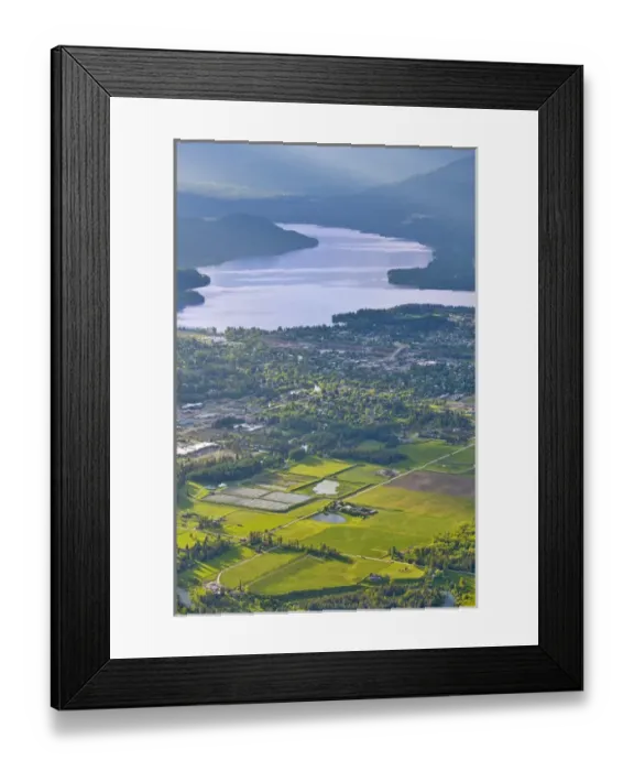 Framed Print : Aerial view of Whitefish Montana