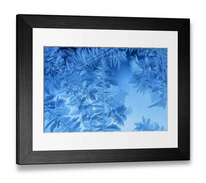 Framed Print : Ice frost crystals on a window pane Framed Print : Ice frost crystals on a window pane
