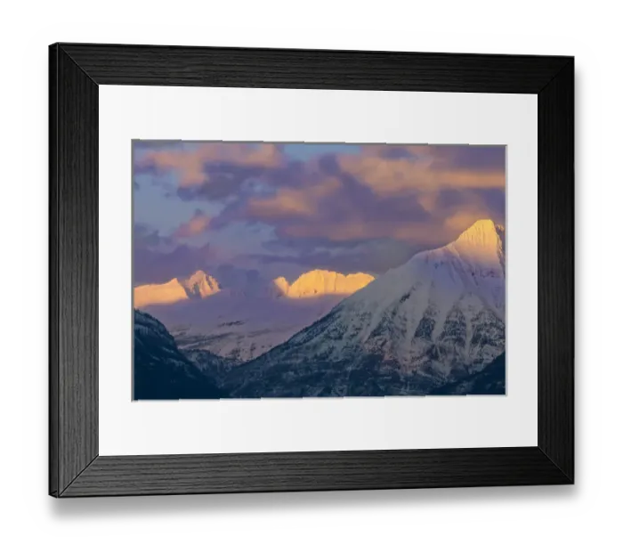 Framed Print : Mount Cannon and the Garden Wall in late winter light in Glacier National Park, Montana Framed Print : Mount Cannon and the Garden Wall in late winter light in Glacier National Park, Montana