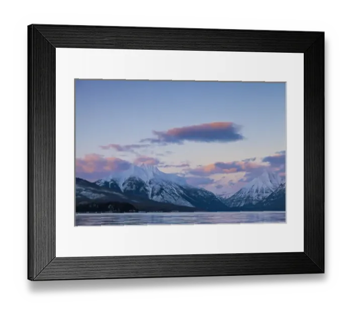 Framed Print : Late winter light over Lake McDonald in Glacier National Park, Montana, USA Framed Print : Late winter light over Lake McDonald in Glacier National Park, Montana, USA