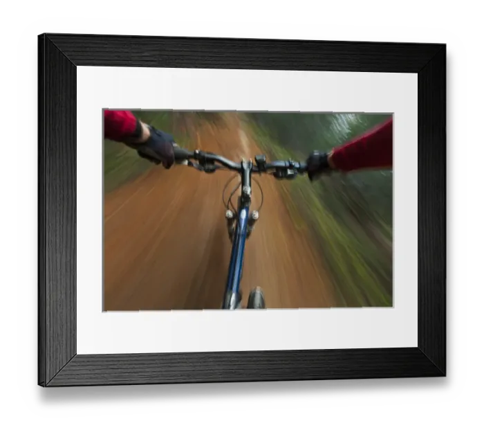 Framed Print : Point of view of singletrack riding at the Pig Farm Trails near Whitefish, Montana, USA Framed Print : Point of view of singletrack riding at the Pig Farm Trails near Whitefish, Montana, USA