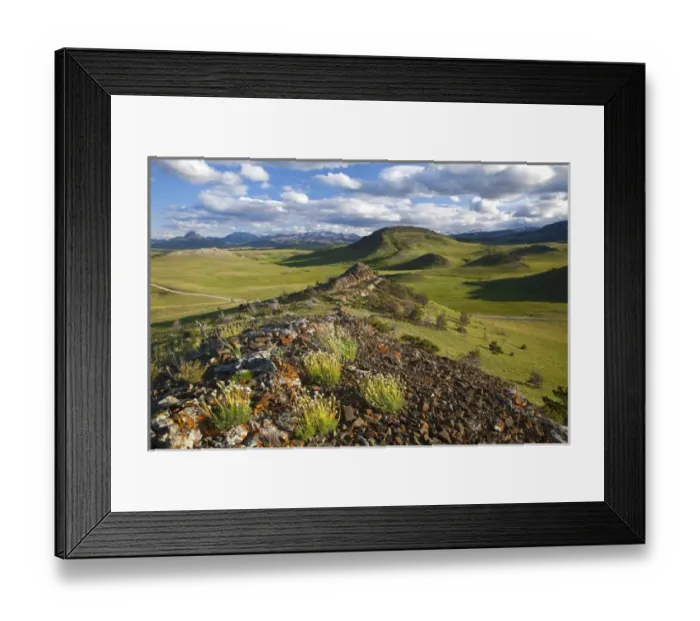 Framed Print : Prairie wetlands at Wards Dam in Valley County. Montana, USA
