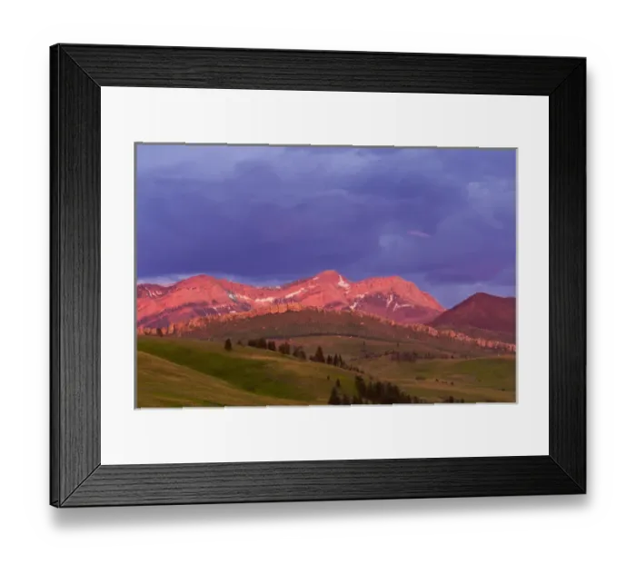Framed Print : Scapegoat Mountain catches the mornings first light near Augusta, Montana, USA Framed Print : Scapegoat Mountain catches the mornings first light near Augusta, Montana, USA