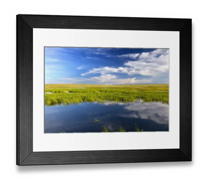 Framed Print : Prairie wetlands at Wards Dam in Valley County, Montana, USA Framed Print : Prairie wetlands at Wards Dam in Valley County, Montana, USA