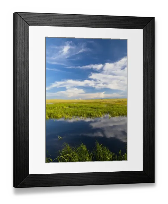 Framed Print : Prairie wetlands at Wards Dam in Valley County, Montana, USA Framed Print : Prairie wetlands at Wards Dam in Valley County, Montana, USA