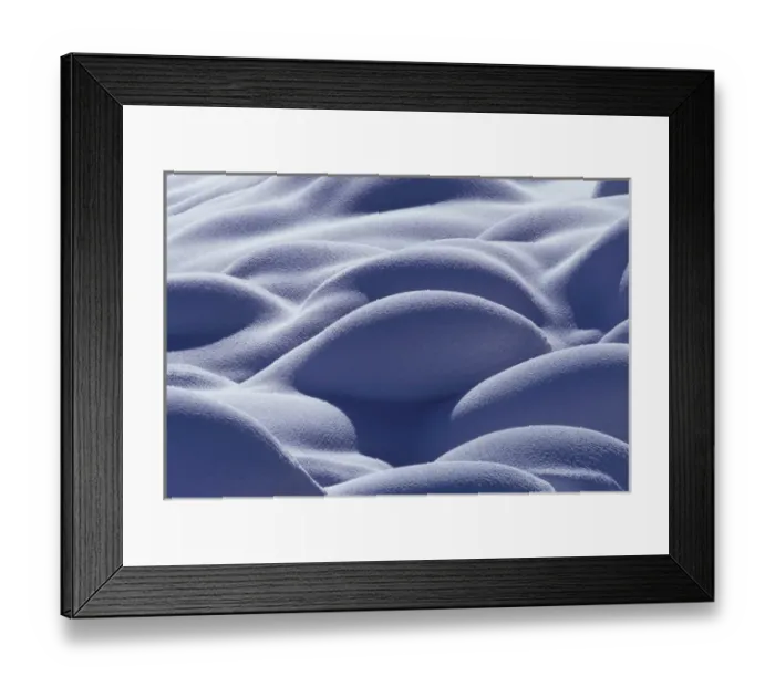 Framed Print : North America, USA, Montana, Yellowstone National Park. Snow on rocks