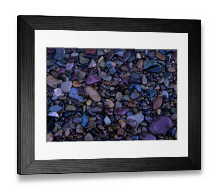 Framed Print : River gravel offers color, texture and form in the bed of a mountain creek Framed Print : River gravel offers color, texture and form in the bed of a mountain creek