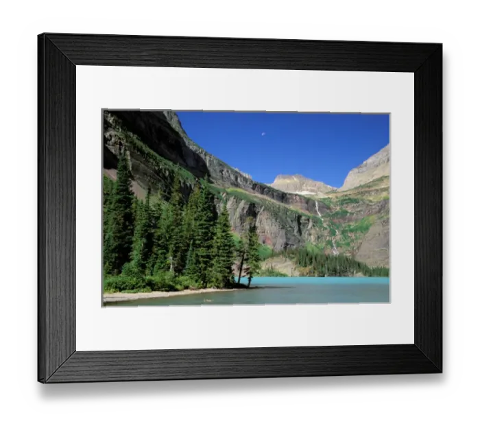 Framed Print : North America, USA, Montana, Glacier National Park. Grinnell Lake and the Salamanderin