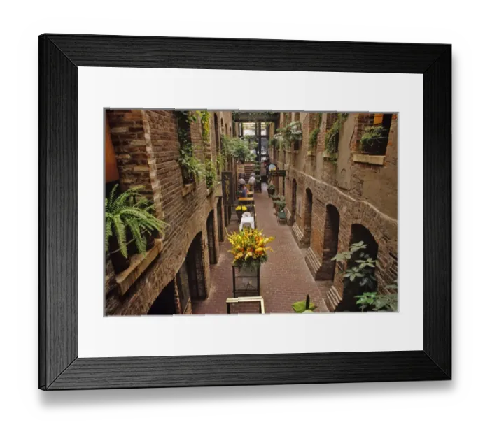 Framed Print : Old Market Passageway in downtown Omaha, Nebraska, USA