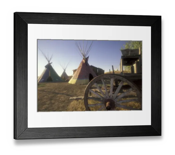 Framed Print : NA, USA, Montana, Hardin American Indian teepees