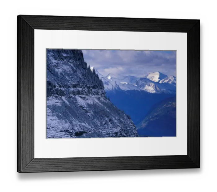 Framed Print : North America, USA, Montana, Glacier National Park. Mountains
