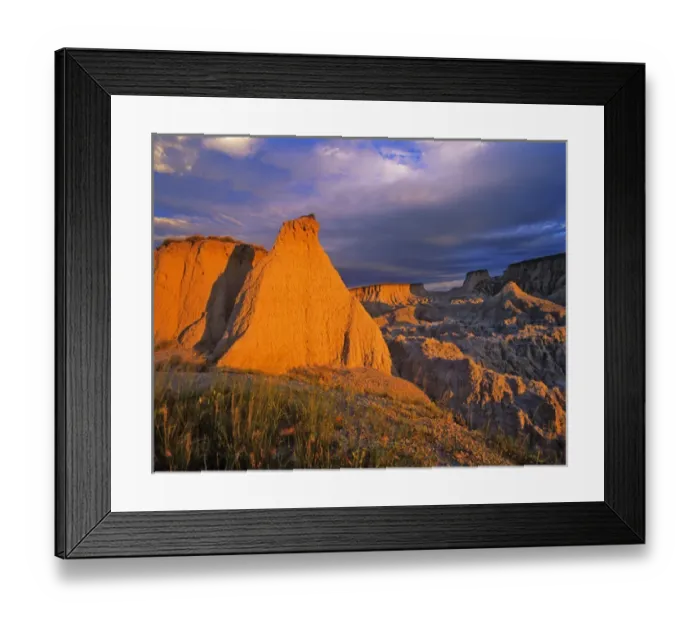 Framed Print : Badlands formations, Oglala National Grasslands, Nebraska, USA