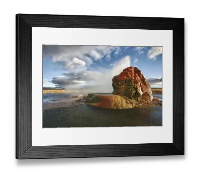 Framed Print : USA, Nevada, Gerlach. Composite of Fly Geyser at sunrise. Credit as: Josh Anon / Framed Print : USA, Nevada, Gerlach. Composite of Fly Geyser at sunrise. Credit as: Josh Anon /