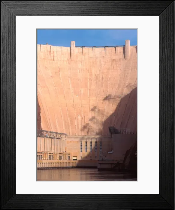 Framed Print : Hoover Dam on the Colorado River near Las Vegas, Nevada. energy, hydro, hydroelectric