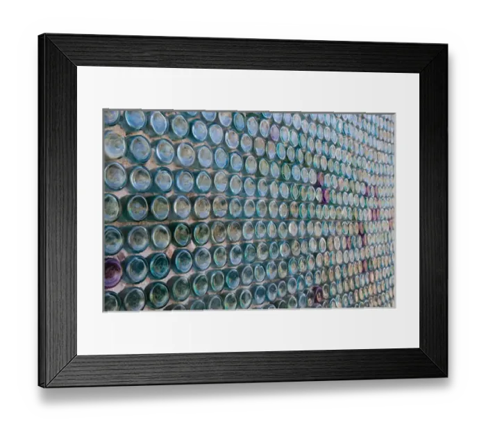Framed Print : USA-Nevada-Rhyolite: Former Mining Town off Rt. 374 The Bottle House / built entirely Framed Print : USA-Nevada-Rhyolite: Former Mining Town off Rt. 374 The Bottle House / built entirely