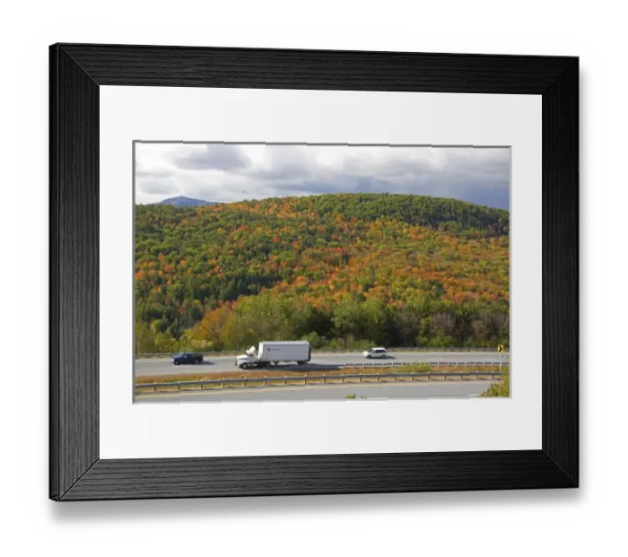 Framed Print : Fall foliage along interstate 89 in Sullivan County, New Hampshire, USA