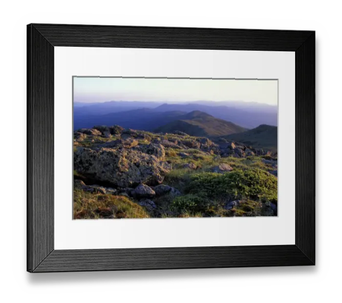 Framed Print : Mt. Monroe. Appalachian Trail. Sunset in the Southern Presidentials. White Mountain N