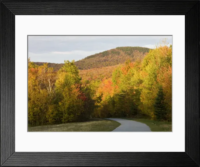 Framed Print : Franconia Notch Bike Path in New Hampshires White Mountains