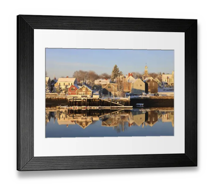 Framed Print : The South End of Portsmouth, New Hampshire as seen from Pierce Island in winter Framed Print : The South End of Portsmouth, New Hampshire as seen from Pierce Island in winter