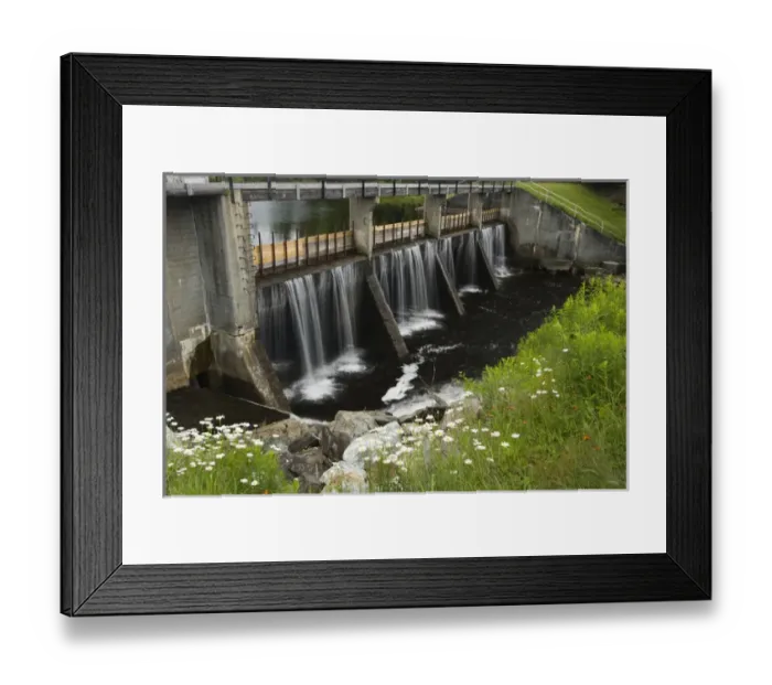 Framed Print : The dam at the outlet of Second Connecticut Lake in Pittsburgh, New Hampshire. Connecticut Framed Print : The dam at the outlet of Second Connecticut Lake in Pittsburgh, New Hampshire. Connecticut