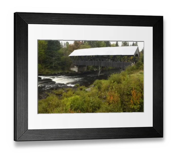 Framed Print : The Connecticut River in Pittsburgh, New Hampshire. Pittsburgh-Clarksville Covered Bridge Framed Print : The Connecticut River in Pittsburgh, New Hampshire. Pittsburgh-Clarksville Covered Bridge