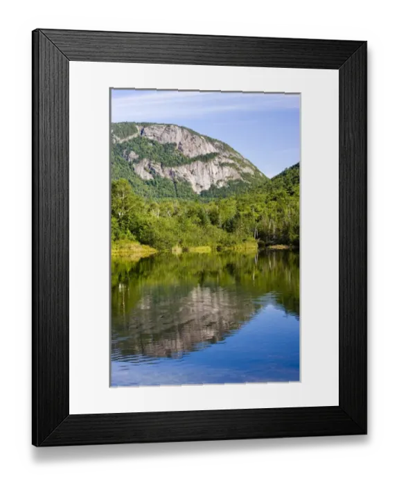 Framed Print : The cliffs of Mount Willey as seen from Willey Pond in New Hampshires Crawford