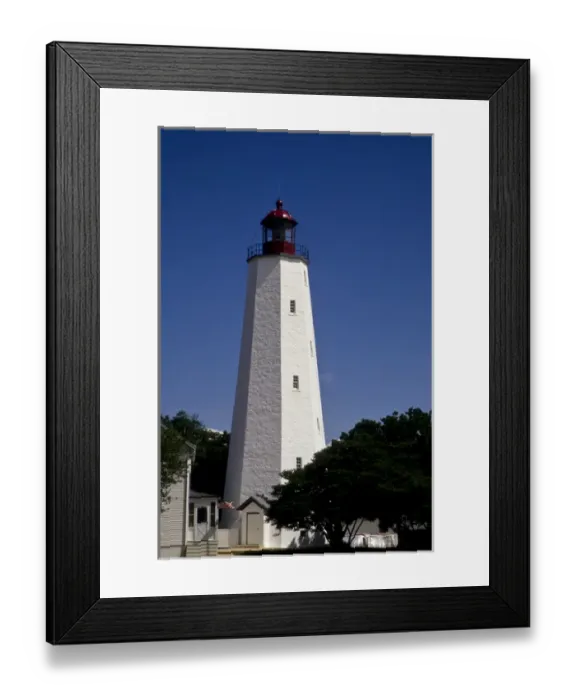 Framed Print : New Jersey: Gateway National Recreation Area, Sandy Hook Lighthouse (built 1764), June