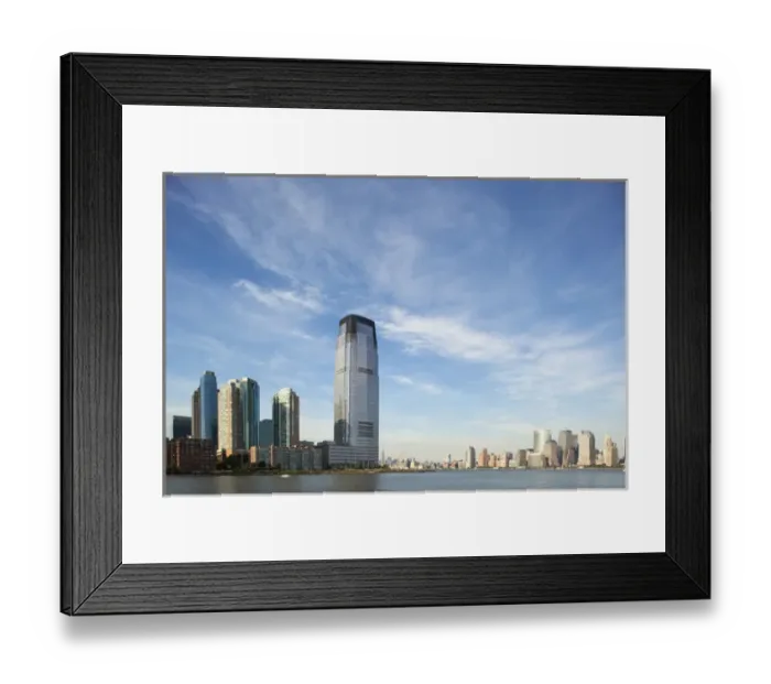 Framed Print : USA, New Jersey, Jersey City, Manhattan skyline rises above Hudson River across Framed Print : USA, New Jersey, Jersey City, Manhattan skyline rises above Hudson River across