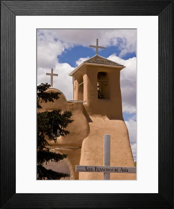 Framed Print : USA, New Mexico, Taos. View of San Francisco de Assis Presbyterian Church. Credit as Framed Print : USA, New Mexico, Taos. View of San Francisco de Assis Presbyterian Church. Credit as