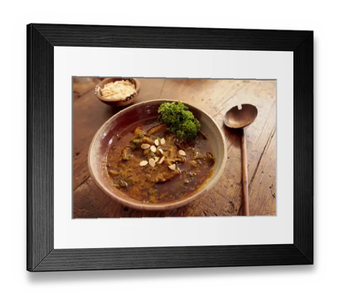 Framed Print : Santa Fe, New Mexico, United States. Traditional food from Cameroon. Palm nut soup Framed Print : Santa Fe, New Mexico, United States. Traditional food from Cameroon. Palm nut soup
