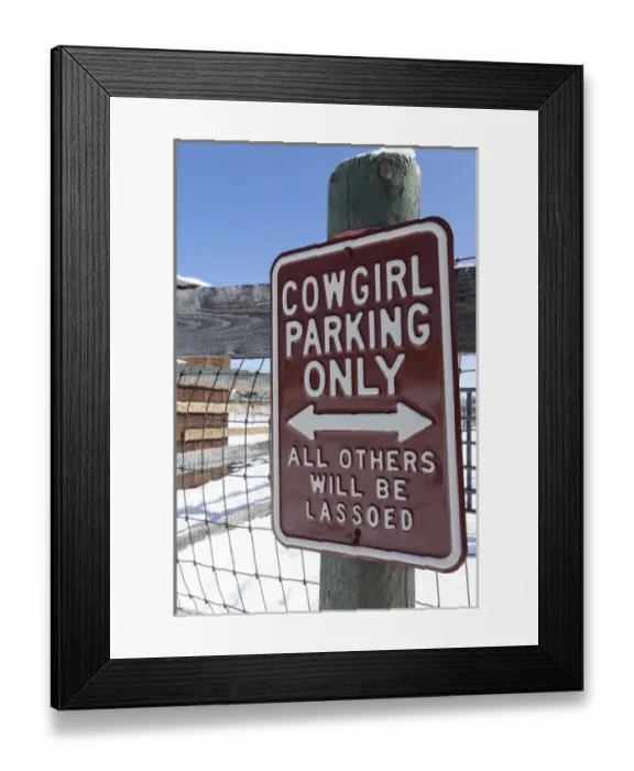 Framed Print : Santa Fe, New Mexico, United States. Humorous parking sign Framed Print : Santa Fe, New Mexico, United States. Humorous parking sign