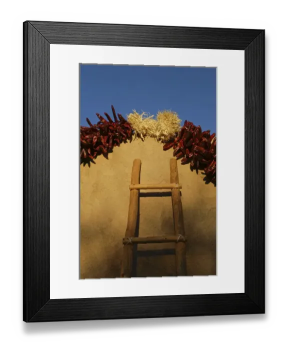 Framed Print : Mesilla, New Mexico, United States. Typical Southwestern chili ristra holiday decor Framed Print : Mesilla, New Mexico, United States. Typical Southwestern chili ristra holiday decor