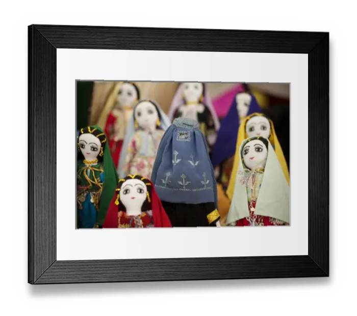 Framed Print : Santa Fe, New Mexico, United States. International Folk Art Market. Handmade dolls Framed Print : Santa Fe, New Mexico, United States. International Folk Art Market. Handmade dolls